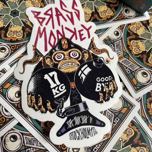 Odd Fellows - Brass Monkey Vinyl Sticker