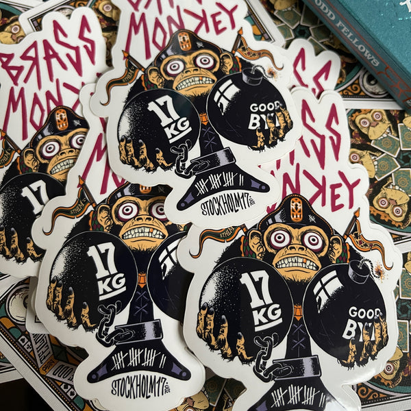 Odd Fellows - Brass Monkey Vinyl Sticker